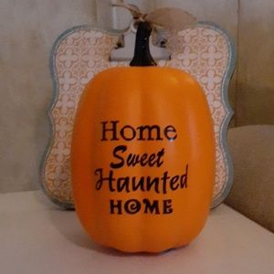 Halloween pumpkin decor saying quote tabletop NEW